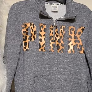 PINK VS Long Sleeve 1/4 Zip Top